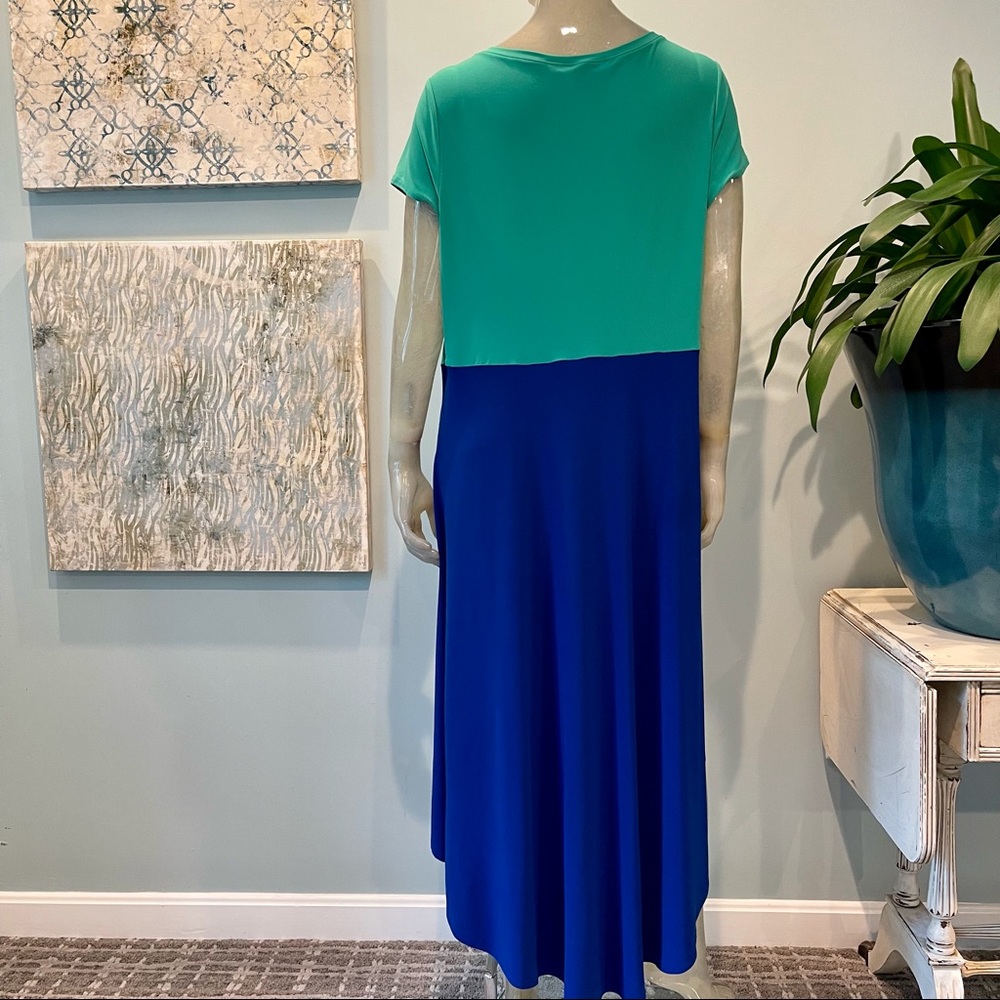 Joseph Ribkoff Hi-Low Color Block Dress - Picture 3 of 6